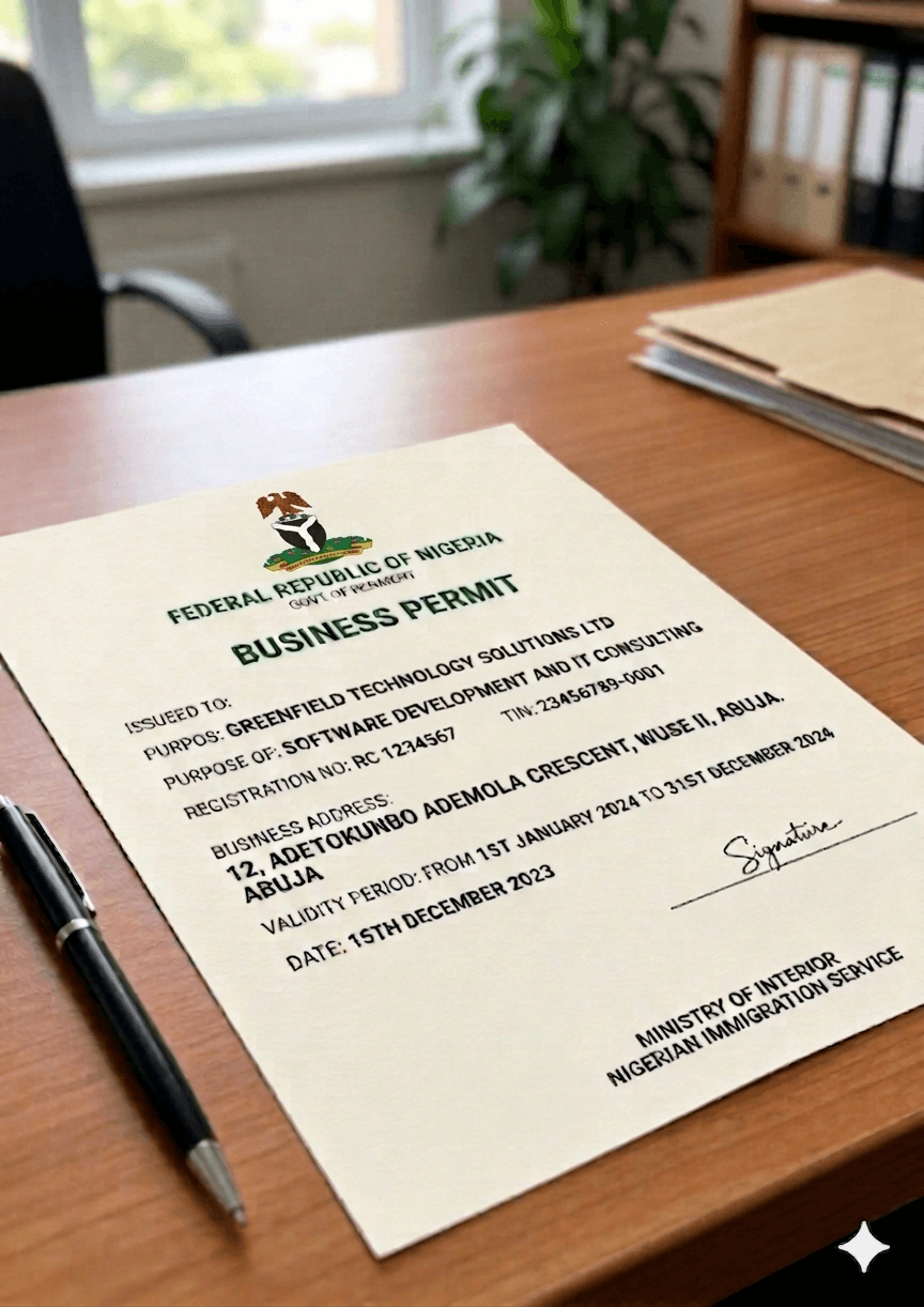 Business Permit application in Nigeria